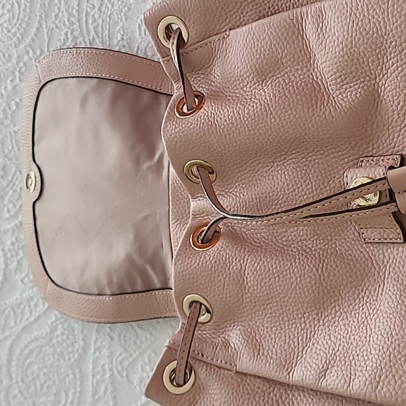 MICHAEL Michael Kors Pink Leather Backpack with Drawstring Closure - Picture 7 of 9